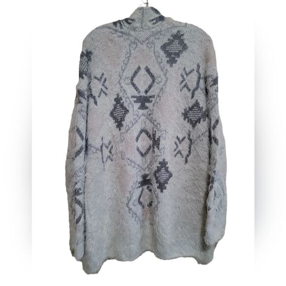 Knox Rose Cream Multicolored Printed Cardigan Sweater Sz Small - Picture 6 of 8